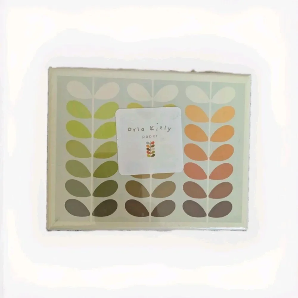 Orla Kiely Note Cards Natural Stem Design